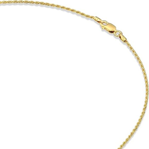 PAVOI Italian Solid 925 Sterling Silver, 22K Gold Plated Chain Necklaces - Picture 3 of 9